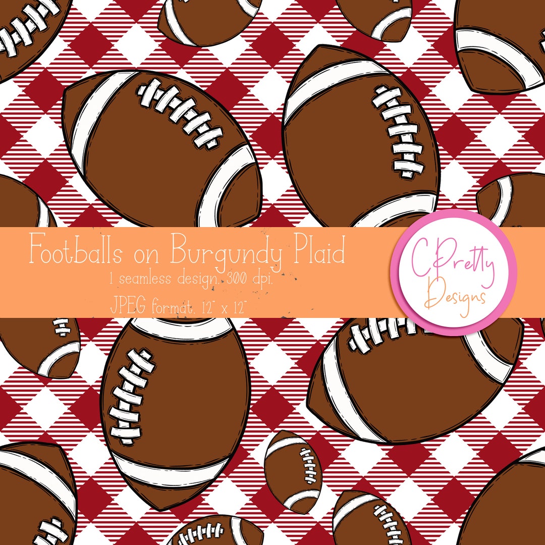 Football Seamless Pattern for Fabric Commercial Use Seamless Repeating ...