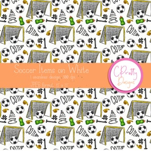 Soccer seamless pattern for fabric commercial use soccer pattern digital paper for soccer seamless repeating pattern for fabric