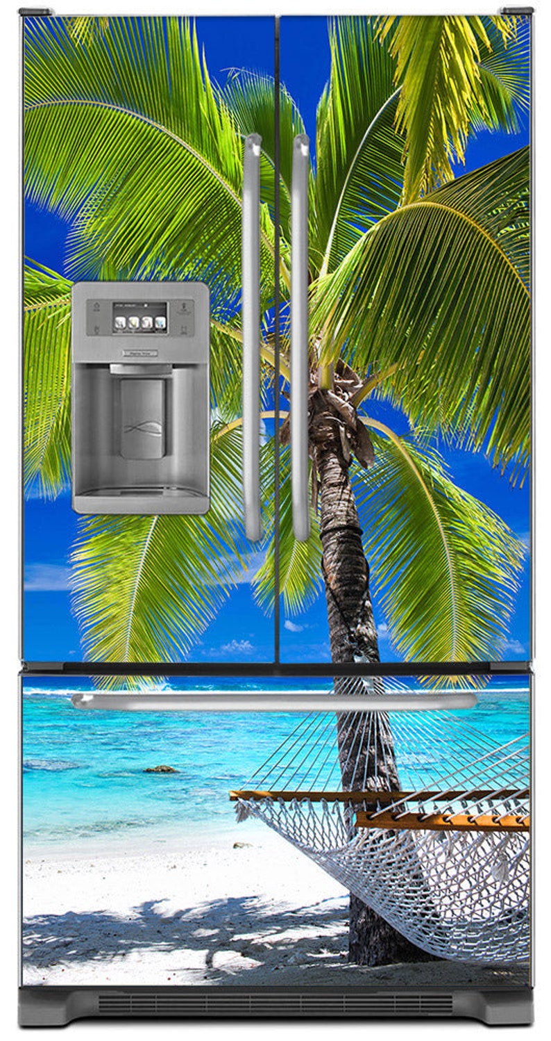 Perfect Palm Tree Refrigerator Cover Skin Panel Wrap Etsy