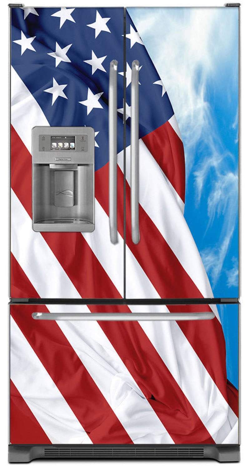 Majestic USA Flag Refrigerator Cover Skin Panel Wrap Etsy