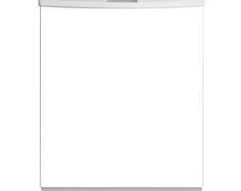Pode incluir: Uma máquina de lavar louça branca Frigidaire Gallery com um painel de controle na parte superior. A máquina de lavar louça tem uma alça e um painel inferior. O logotipo da Frigidaire Gallery é visível no canto superior esquerdo.