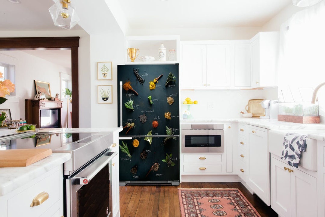 Herbs & Spices Refrigerator Cover Skin Panel Wrap Etsy