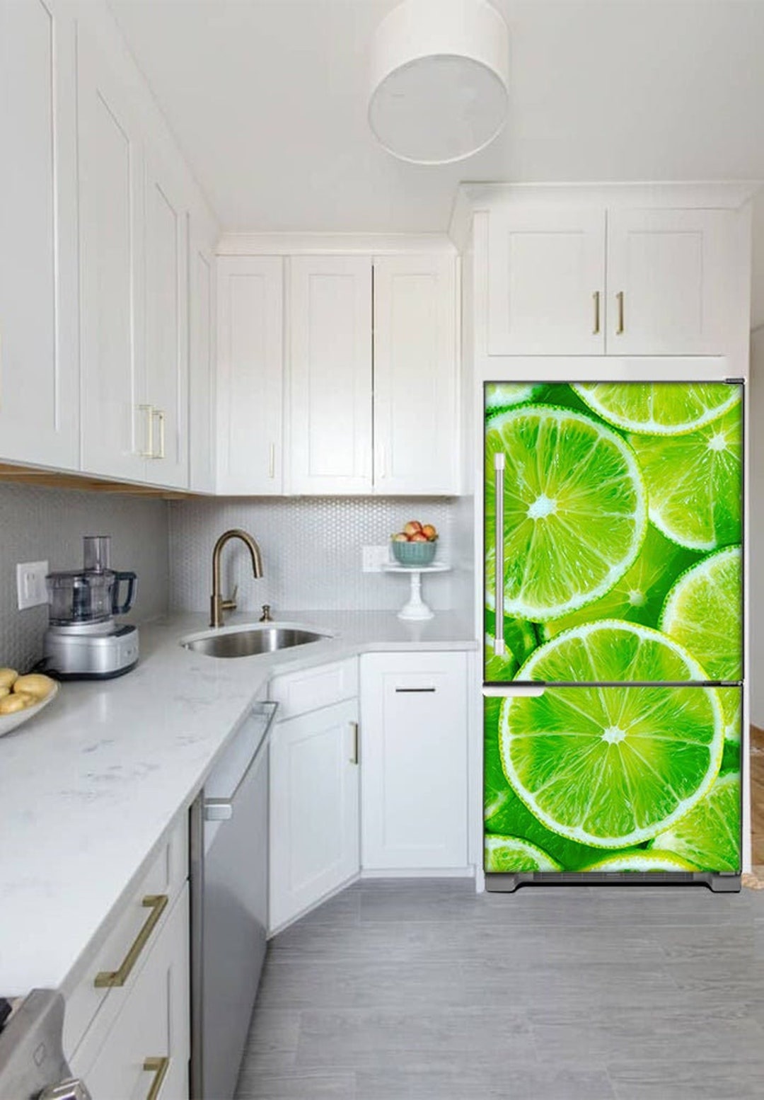 Fresh Limes Refrigerator Cover Skin Etsy