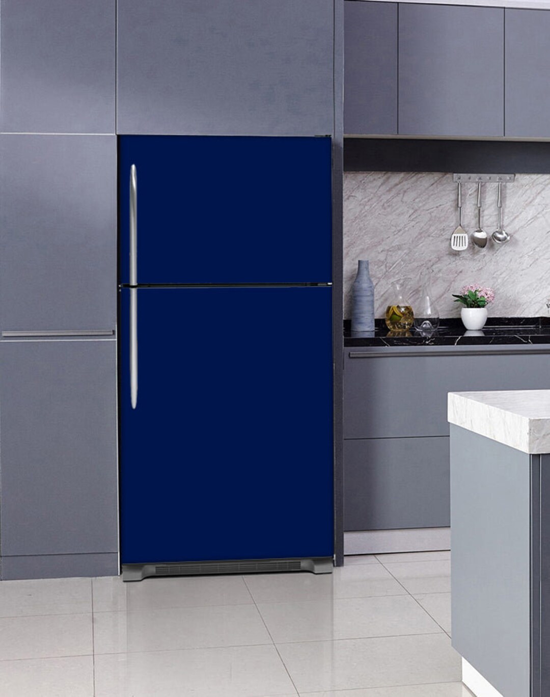 Midnight Blue Magnetic Refrigerator Cover Skin Panel Wrap - Etsy