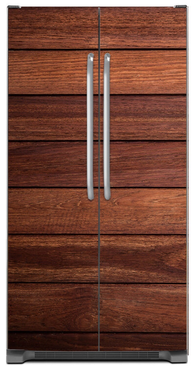 Cherry Wood Panels Refrigerator Cover Skin Panel Wrap Etsy