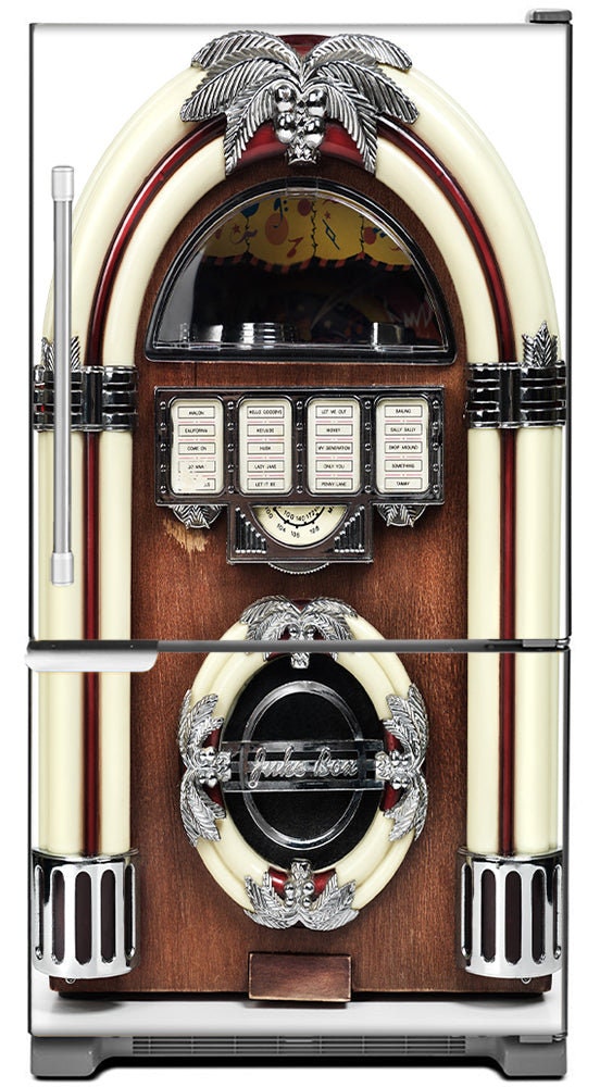 Jukebox Refrigerator Cover Skin Etsy