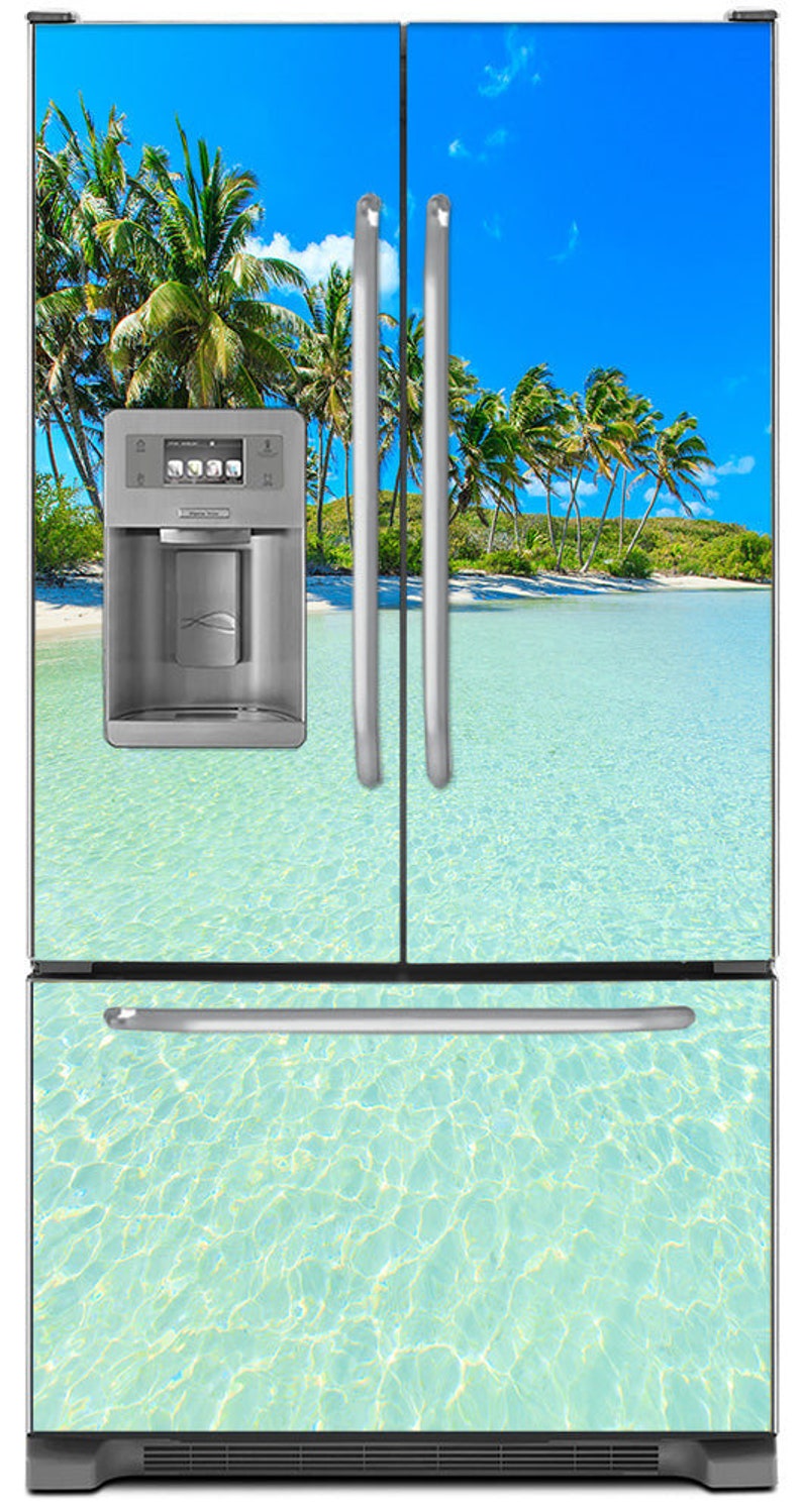 Paradise Island Refrigerator Cover Skin Etsy
