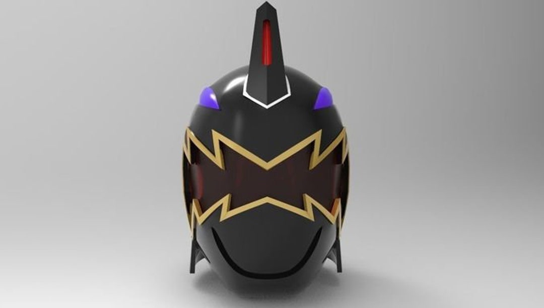 Power Rangers Dino Thunder Black Ranger Wearable Helmet .stl - Etsy ...