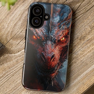 Dragon Phone Case | Fantasy Style Fierce Dragon Tough Case Design for iPhone 16, Google Pixel & Samsung Models
