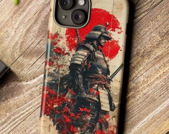 Japanese Phone Case | Vintage Samurai Warrior Decorative Tough Case Design for iPhone 16, Google Pixel & Samsung Galaxy