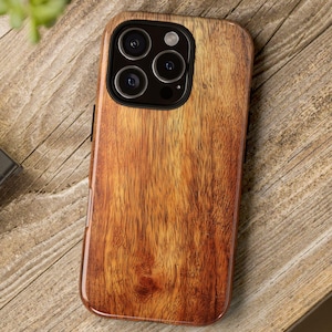 Wood Phone Case | Hardwood Effect Tough Case Design for iPhone 16, Google Pixel & Samsung Galaxy (not actual Wood)