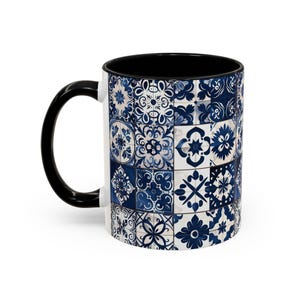 Azulejo Mug | Mediterranean Style Portuguese Blue Tiles Design, Ceramic Coffee Mug (11oz - 15oz) image 6