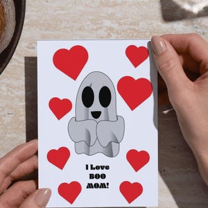 Tarjeta digital para el Día de la Madre, "Te amo, Mamá", Tarjeta imprimible sencilla para el Día de la Madre, Tarjeta para Mamá, Descarga instantánea en PDF y JPG