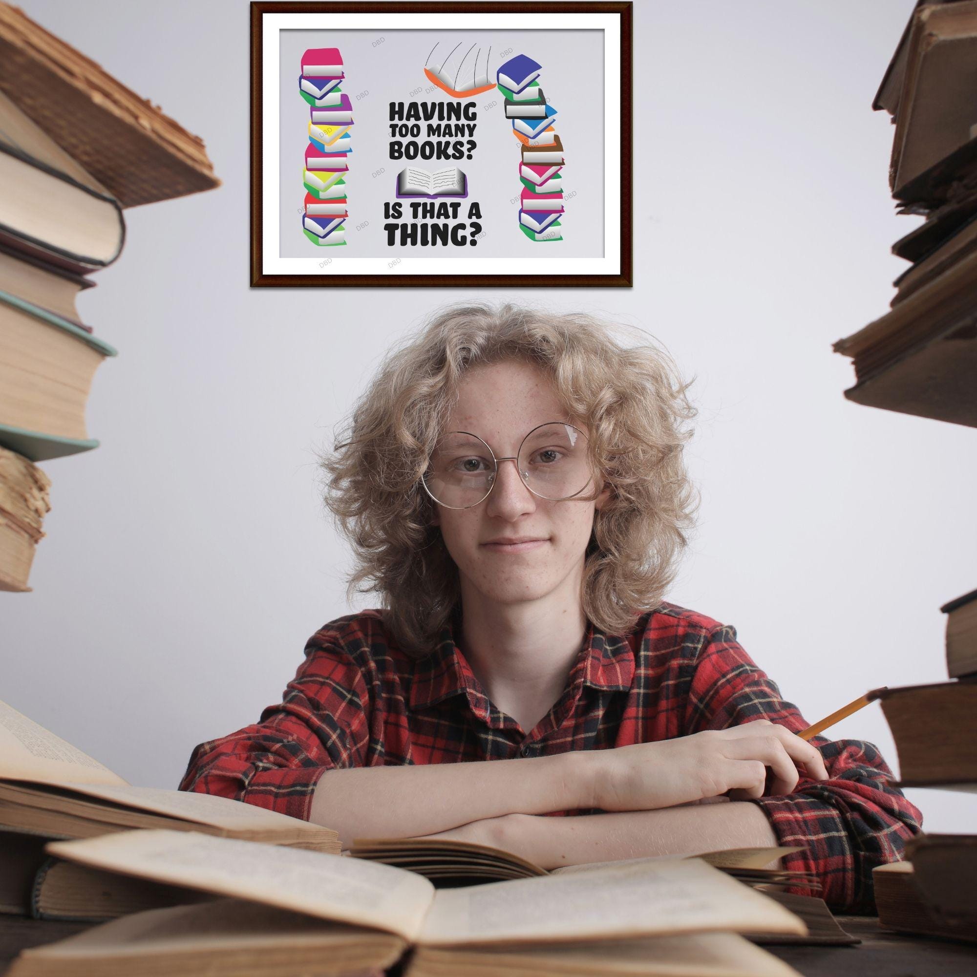 Funny Book Lover SVG: Too Many Books Design (digital Download - Etsy