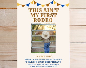 Esta no es mi primera invitación de cumpleaños de rodeo (¡es mi segunda!)