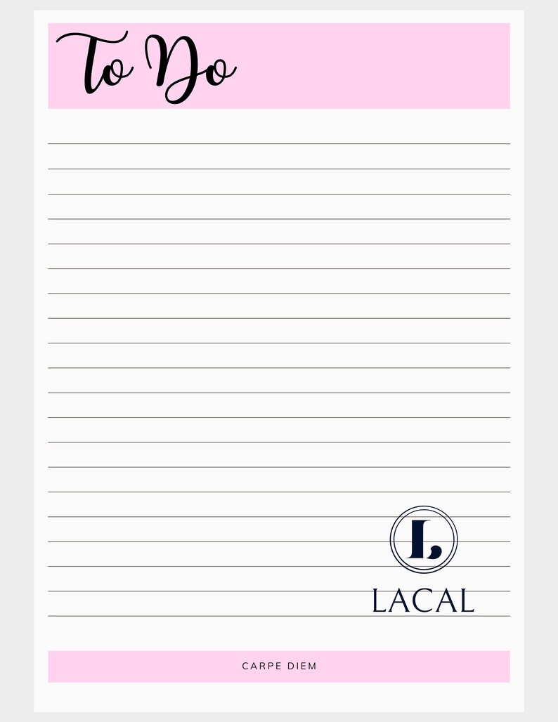 Printable To-do List: Minimalist Lined, Column, Grid, Notes (PDF A4, A5 ...