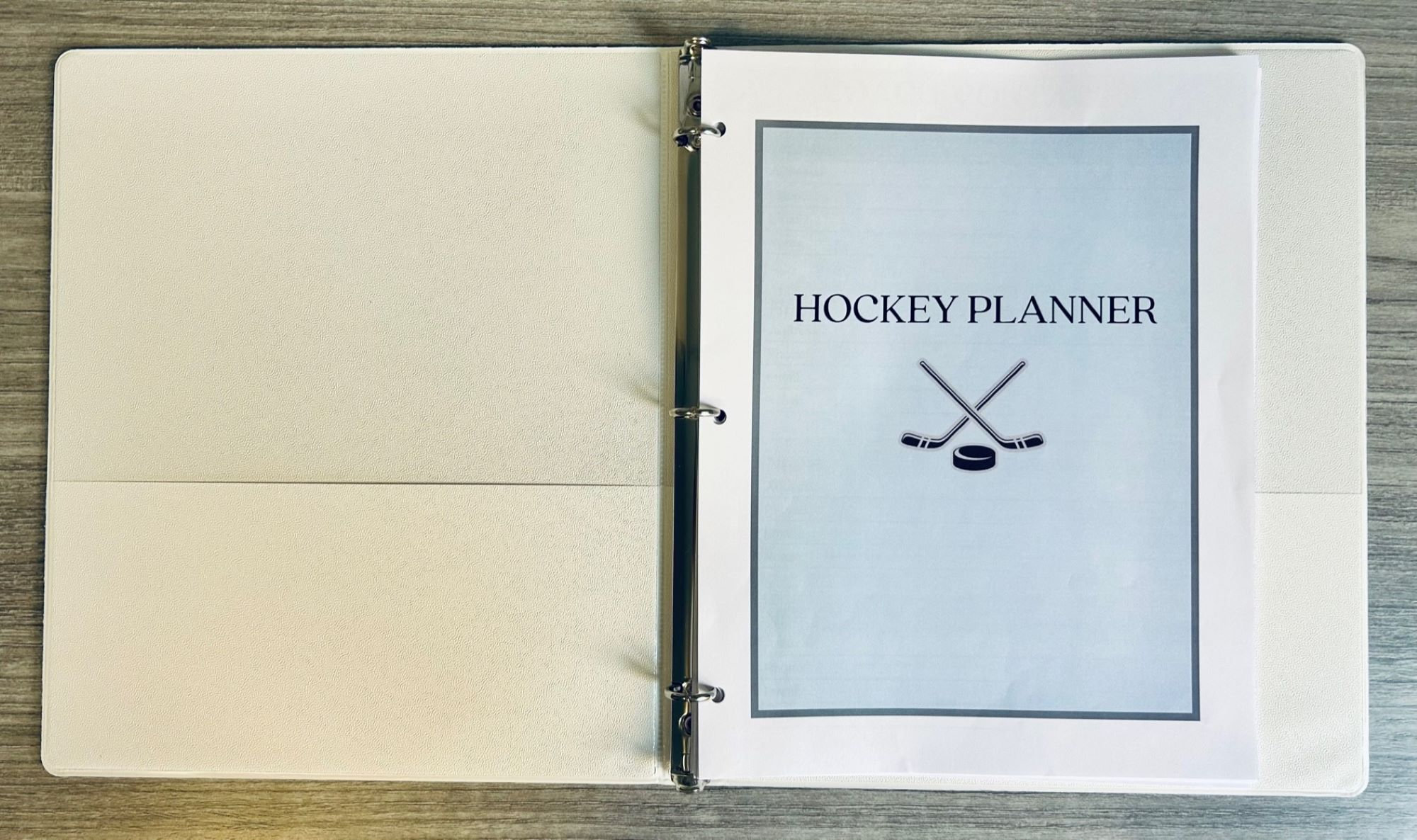 Printable Hockey Planner, Fillable PDF, Sports Calendar, Sports Planner
