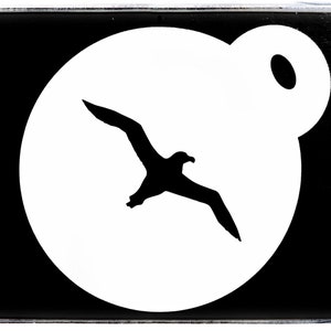 0131 SeaEagle Silhouette Coffee Cup Stencil Cake Craft Duster Tattoo Mug Face Painting Spray Paint Gift Airbrush Reusable Mylar 190GSM
