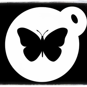 0400 Butterfly Silhouette Coffee Stencil Mylar 190GSM A5 A4 Size Cake Craft Duster Tattoo Face Painting Spray Paint Airbrush Reusable
