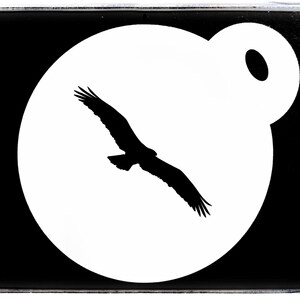 0088 Eagle Silhouette Coffee Cup Stencil Cake Craft Duster Tattoo Mug Face Painting Spray Paint Gift Airbrush Reusable Mylar 190GSM