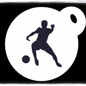 0230 Football Player Silhouette Coffee Stencil Mylar 190GSM A5 A4 Size Cake Craft Duster Tattoo Face Painting Spray Paint Airbrush Reusable