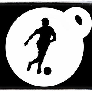 0258 Football Player Silhouette Coffee Stencil Mylar 190GSM A5 A4 Size Cake Craft Duster Tattoo Face Painting Spray Paint Airbrush Reusable