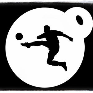 0259 Football Player Silhouette Coffee Stencil Mylar 190GSM A5 A4 Size Cake Craft Duster Tattoo Face Painting Spray Paint Airbrush Reusable