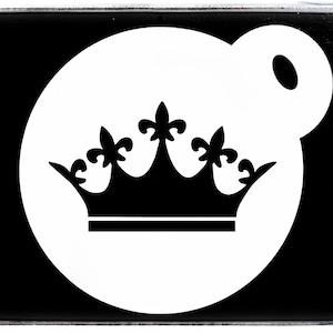 0366 Crown Silhouette Coffee Stencil Mylar 190GSM A5 A4 Size Cake Craft Duster Tattoo Face Painting Spray Paint Airbrush Reusable