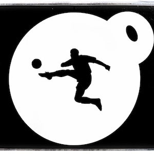 0039 Football Player A Coffee Cup Stencil Cake Craft Duster Tattoo Mug Face Painting Spray Paint Gift Airbrush Reusable Mylar 190GSM