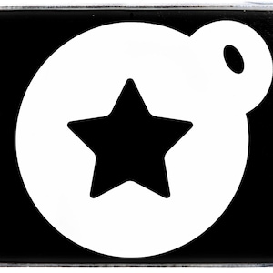 Plantilla de café con silueta de estrella 0329, Mylar, 190 g/m², tamaño A5/A4, para manualidades, tatuajes, pintura facial, aerosol, aerógrafo, reutilizable.