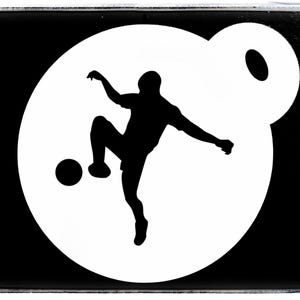 0251 Football Player Silhouette Coffee Stencil Mylar 190GSM A5 A4 Size Cake Craft Duster Tattoo Face Painting Spray Paint Airbrush Reusable