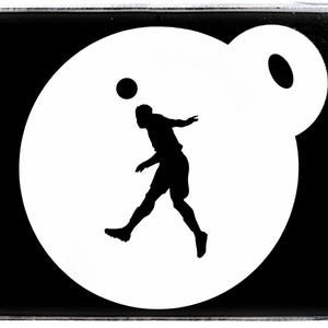 0246 Football Player Silhouette Coffee Stencil Mylar 190GSM A5 A4 Size Cake Craft Duster Tattoo Face Painting Spray Paint Airbrush Reusable