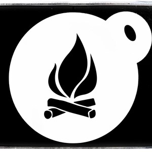 0404 Fire Silhouette Coffee Stencil Mylar 190GSM A5 A4 Size Cake Craft Duster Tattoo Face Painting Spray Paint Airbrush Reusable
