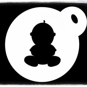 0376 Baby Kid Silhouette Coffee Stencil Mylar 190GSM A5 A4 Size Cake Craft Duster Tattoo Face Painting Spray Paint Airbrush Reusable