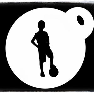 0257 Kid Play Ball Silhouette Coffee Stencil Mylar 190GSM A5 A4 Size Cake Craft Duster Tattoo Face Painting Spray Paint Airbrush Reusable