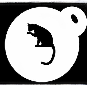 0286 Plantilla de café con silueta de gato, Mylar, 190 g/m², tamaño A5, A4, para manualidades, para pintar el rostro, tatuajes, pintura en aerosol, aerógrafo, reutilizable