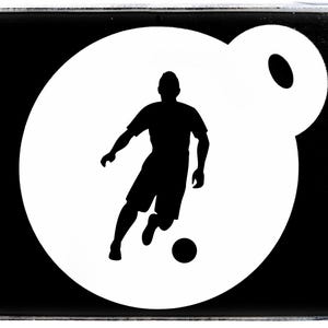 0244 Football Player Silhouette Coffee Stencil Mylar 190GSM A5 A4 Size Cake Craft Duster Tattoo Face Painting Spray Paint Airbrush Reusable