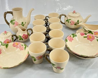 Franciscan Ware Desert Rose Dinnerware 21 Piece Cottagecore Vintage