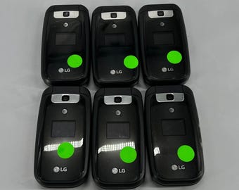 Lote de 6 teléfonos móviles plegables LG True B470 - Negro y gris (AT&T)