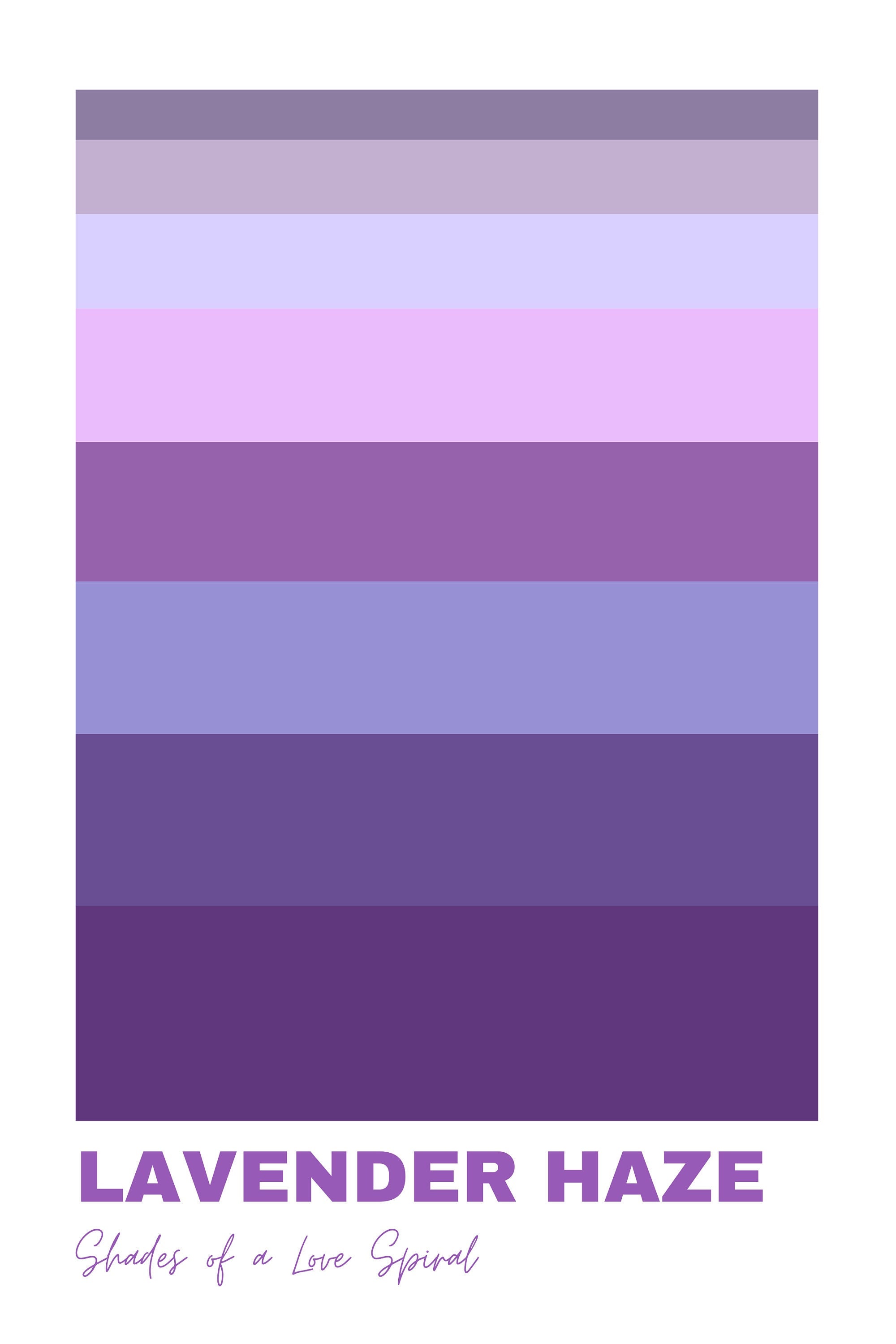 Lavender Haze Color Palette Poster Minimalist Digital Print 