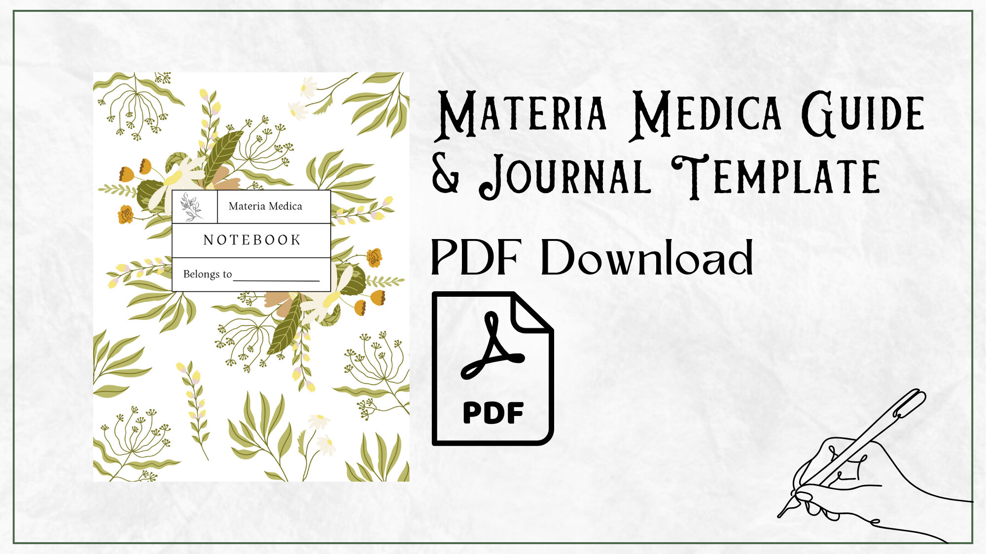 Materia Medica Notebook Template Etsy Materia Medica Notebook Template Etsy