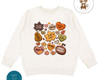 Fall Vibes Womens Sweatshirt | Sweater Weather Thanksgiving Girly Shirt | Cozy Hoodie Toddler Kids Adult | Gift For Her