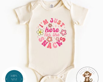 Just Here For the Snacks Girls Onesie®  | Cute Funny Baby Onesie® | Cute Kids Gift | Baby Shower Gift | Girly Shirt