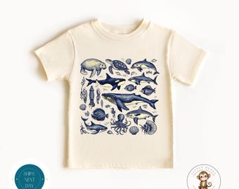 Sea Animals Under the Sea Kids Tshirt | Cute Animal Theme Kids Shirt | Cute Baby Onesie®