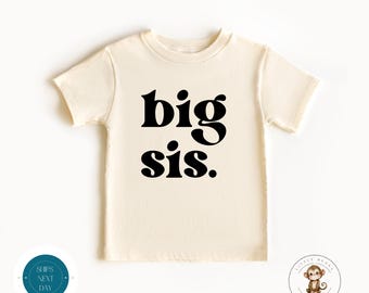 Big Sis Retro Kids Shirt | Big Sister Baby Onesie® | Custom Sister Tshirt | Cute Sister Onesie®