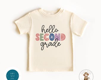 Hello Second Grade School Shirt | First Day of Second Grade | First Day School Photo Shirt | Back to School Shirt