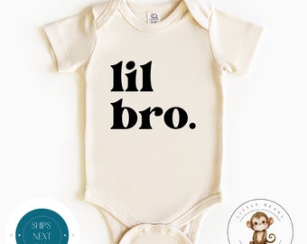 Lil Bro Retro Baby Onesie® | Little Brother Tshirt | Custom Brother Tshirt | Cute Brother Onesie®