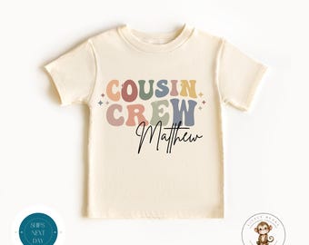 Cousin Crew Personalized Kids Shirt | Custom Boho Matching Cousin Shirts| Baby through Adult Shirts