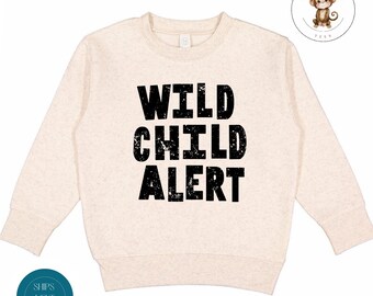 Wild Child Vintage Kids Sweatshirt | Cute Retro Kids Tshirt | Shower Gift Baby Onesie®