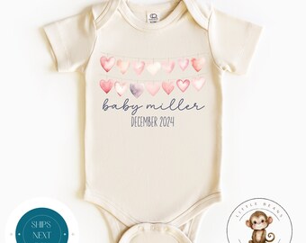 Baby Reveal Onesie® | Sweet Hearts Pregnancy Announcement Onesie® | Baby Shower Decor